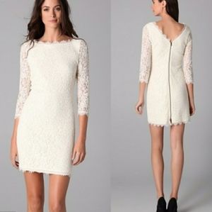 Diane Von Furstenberg Zarita White Lace Dress